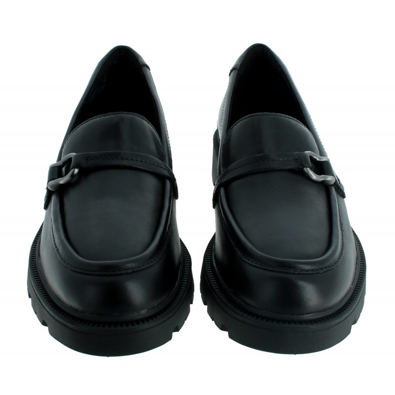 Code L Step Loafers - Black Leather