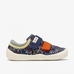 Clarks Briley Fly Toddler Canvas Shoes - Navy Combi Clarks Briley Fly Toddler Canvas Shoes - Navy Combi