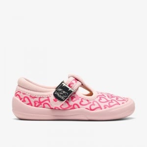 Clarks Briley Way Toddler Canvas Shoes - Pink Combi Clarks Briley Way Toddler Canvas Shoes - Pink Combi