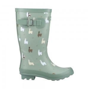Cotswold Farmyard Junior Wellingtons - Green Alpaca Cotswold Farmyard Junior Wellingtons - Green Alpaca