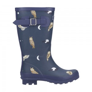Cotswold Woodland Junior Wellingtons - Blue Owls Cotswold Woodland Junior Wellingtons - Blue Owls