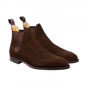 Crockett & Jones Chelsea 8 Boots - Dark Brown Suede