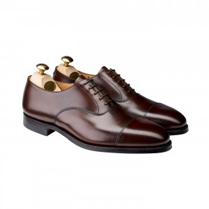 Crockett & Jones Connaught Shoes - Dark Brown Burnished Calf