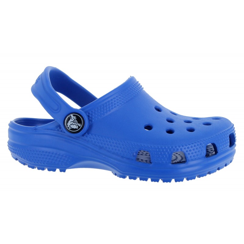 Crocs Toddler Classic Clog in blue bolt.