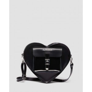 Dr. Martens Leather Heart Shaped Bag - Black Leather 