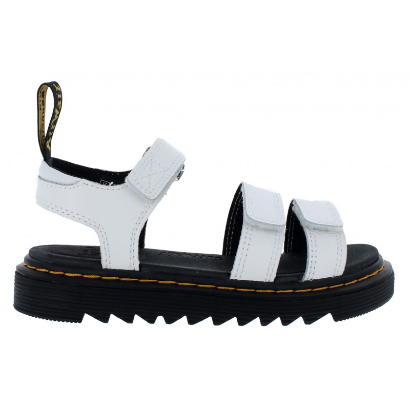 Klaire Junior Sandals - White Leather