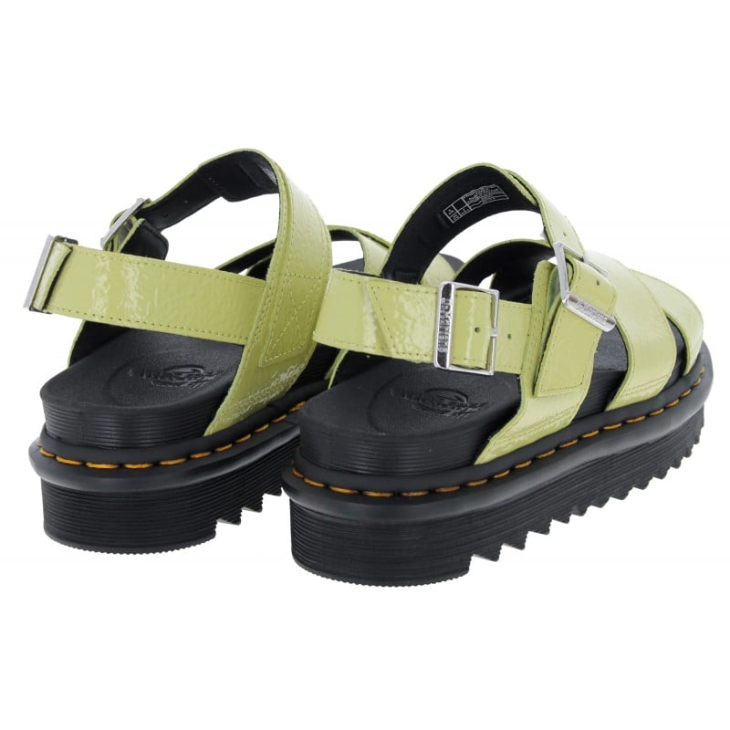 Voss II Sandals - Lime Green  Distressed Patent