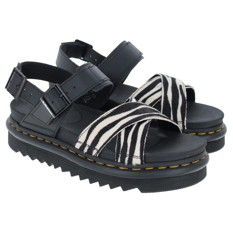 Voss II Sandals - Black and White Leather