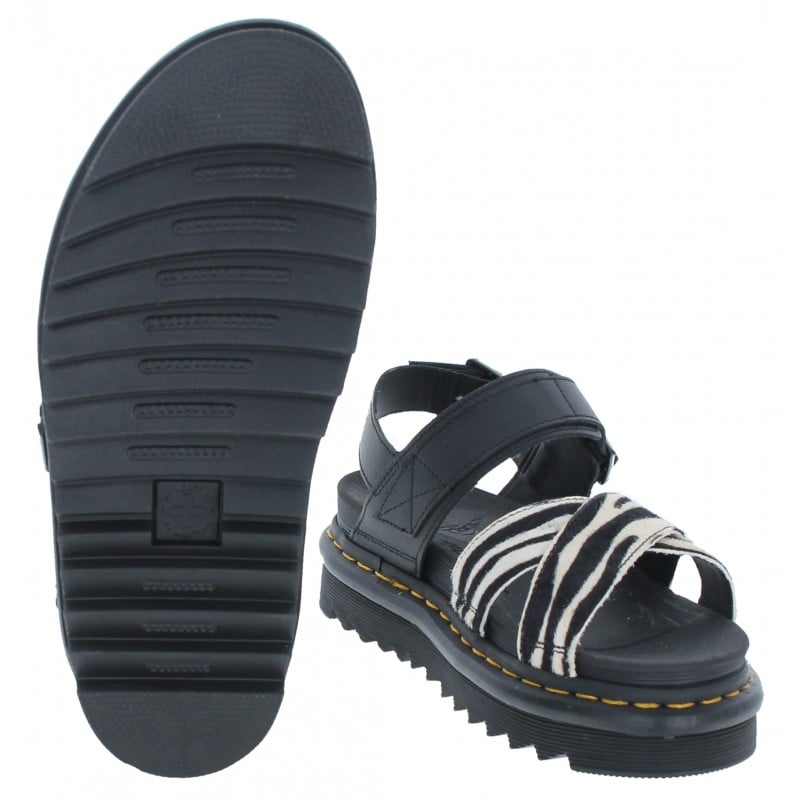 Voss II Sandals - Black and White Leather