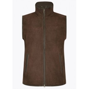 Dubarry Dunhill 3665 Leather Gilet - Walnut