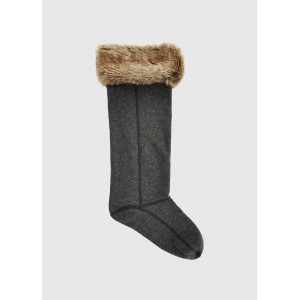 Dubarry Raftery Ladies Faux Fur Boot Liners - Chinchilla 