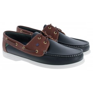 Dubarry Admirals Deck Shoes 3331 - Navy/Brown Leather