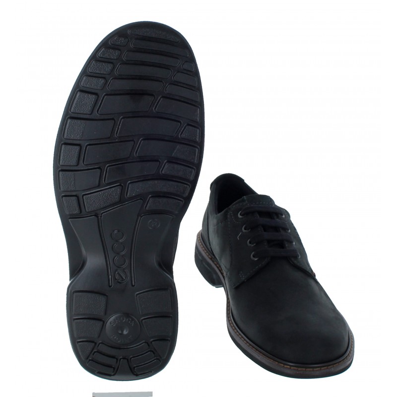 Ecco Turn Gore Plain Toe Lace Shoes in black.