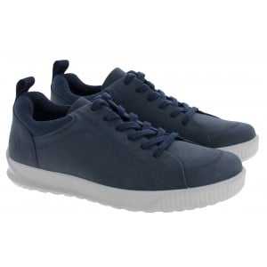 Ecco Byway Low 501664 Shoes - Blue Waxed Leather