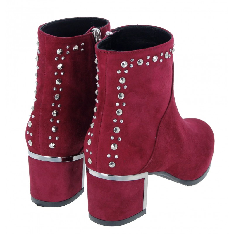 8507A Ankle Boots - Burgundy Suede