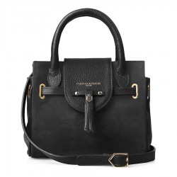Fairfax & Favor Mini Windsor Handbag - Black Suede