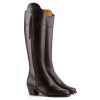 Fairfax & Favor Regular Fit Heeled Regina Boots - Mahogany Leather
