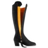 Fairfax & Favor Regular Fit Heeled Regina Boots - Black Suede