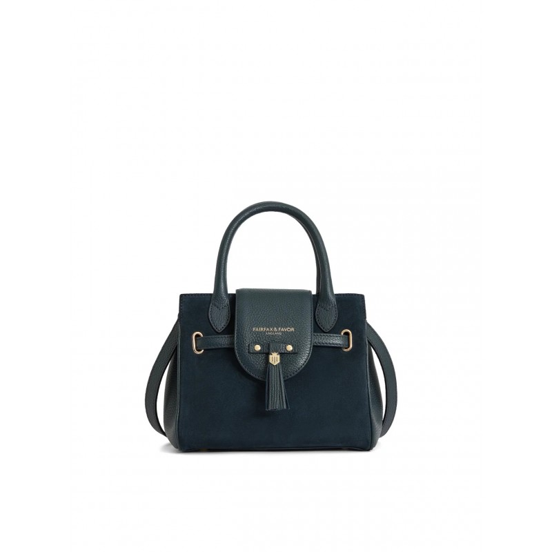Mini Windsor Handbag - Teal Suede Mini Windsor Handbag - Teal Suede