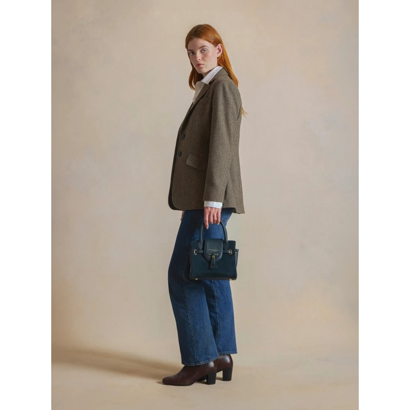 Mini Windsor Handbag - Teal Suede Mini Windsor Handbag - Teal Suede