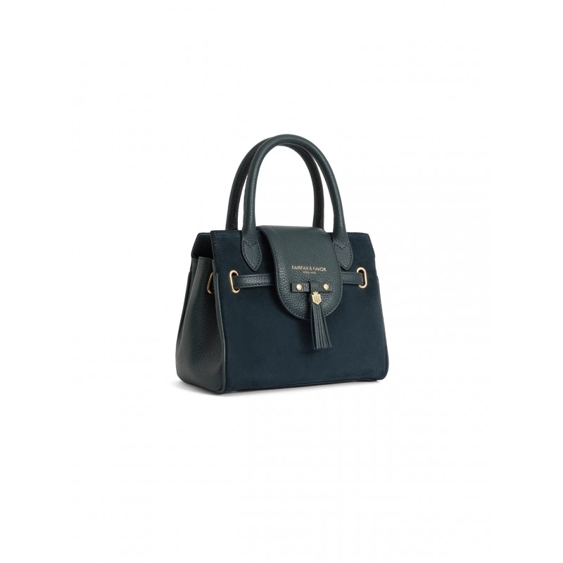 Mini Windsor Handbag - Teal Suede Mini Windsor Handbag - Teal Suede
