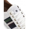Fairfax & Favor Boston Trainer - White  Leather/Striped Webbing