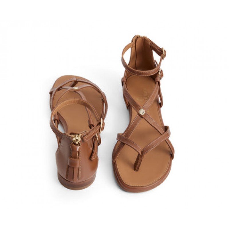 Fairfax & Favor Brancaster Sandals - Tan Leather