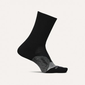 Feetures Elite Light Cushion Mini Crew Socks - Black