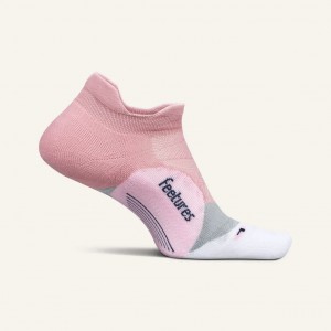 Feetures Elite Light Cushion No Show Tab Socks - Pink Orchard