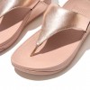 Lulu Leather Toe-Post Sandals - Rose Gold Leather