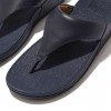 Lulu Leather Toe-Post Sandals - Deep Blue Leather