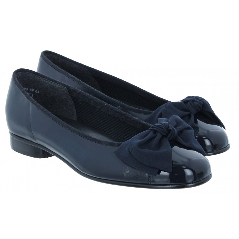Amy 3029.02 Ballerina Pumps - Black  Leather