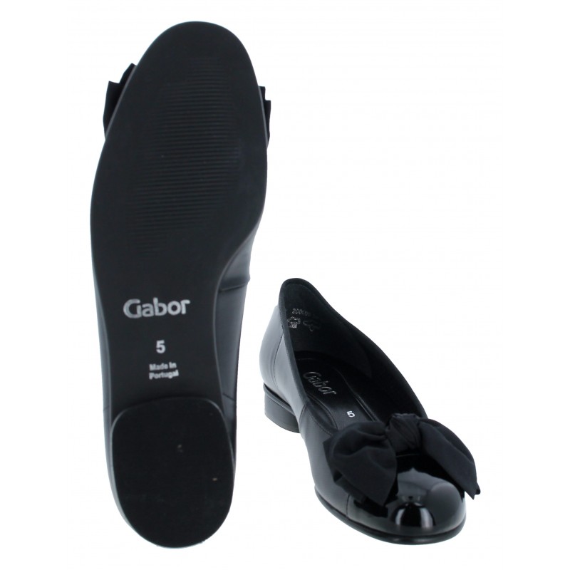 Amy 3029.02 Ballerina Pumps - Black  Leather