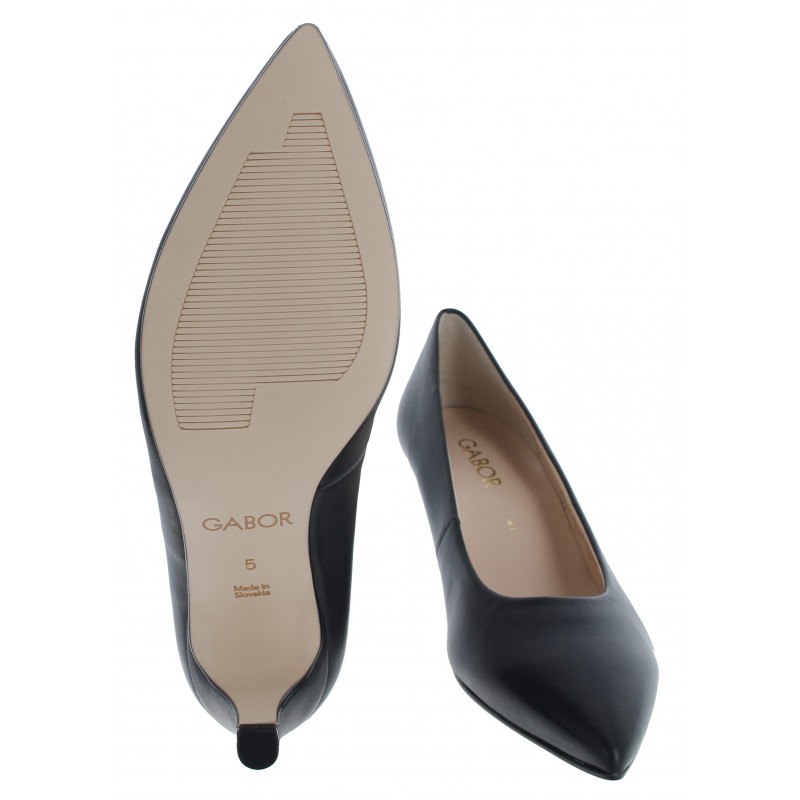 Daze 3014.01 Court Shoes - Black  Leather