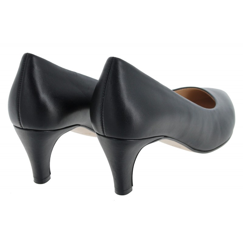 Daze 3014.01 Court Shoes - Black  Leather