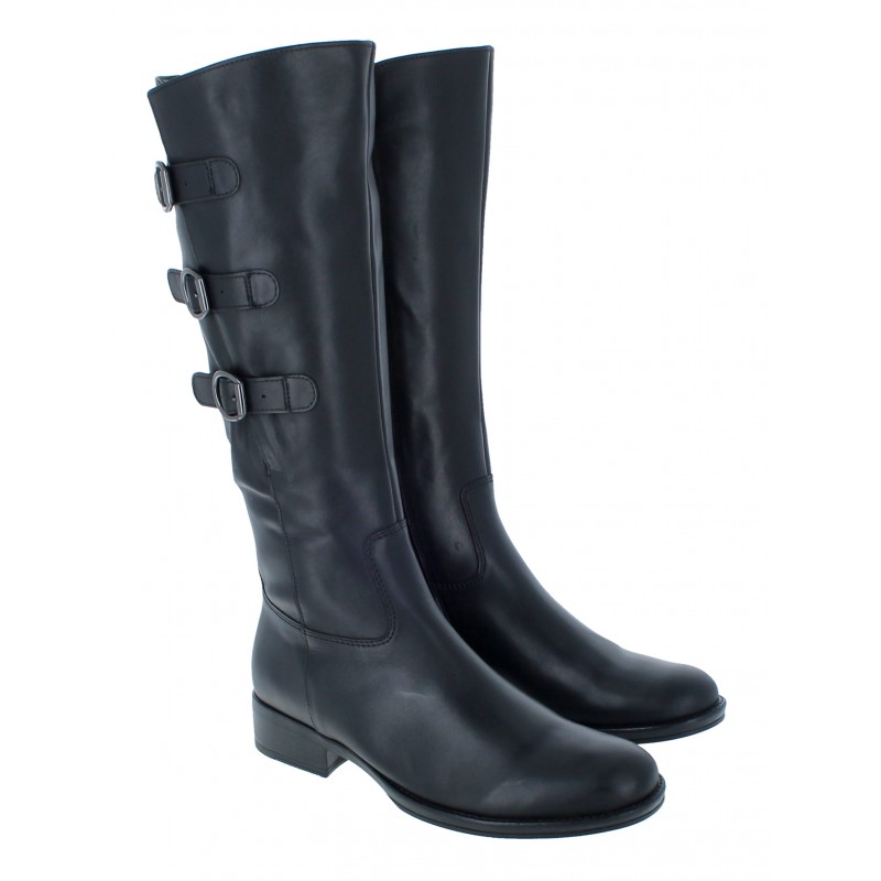 Adieu 91.606 Knee High Boots - Black Leather