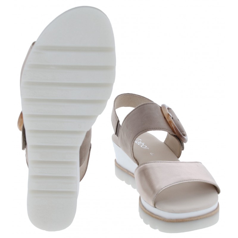 Yeo 44.645 Sandals - Puder Beige Leather