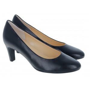 Gabor Edina 21.410 Court Shoes - Black Leather