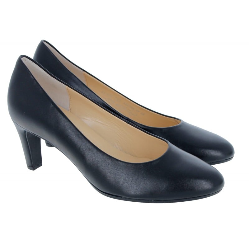 Edina 91.410 Court Shoes - Black Leather