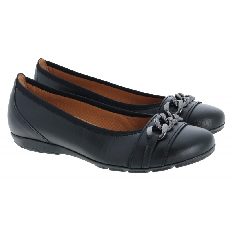 Rene 34.160 Flat Shoes - Black Letaher
