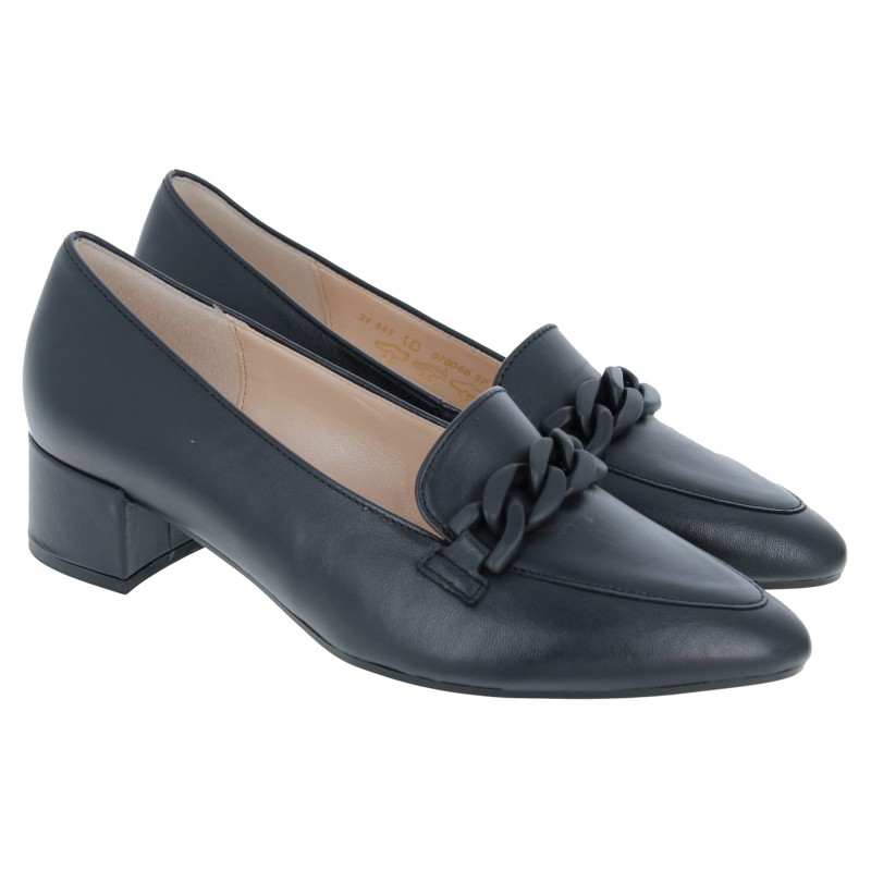 Hoolie 31.441 Court Shoes - Black Leather