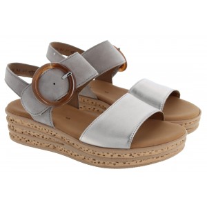 Gabor Andre 64.550 Wedge Sandals - Puder Leather