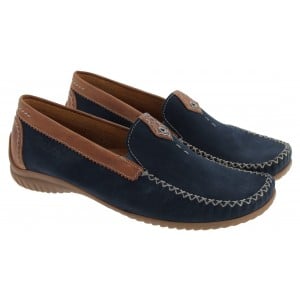 Gabor California 86.090 Moccasins - Navy Nubuck