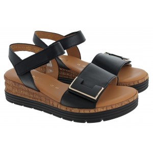 Gabor Shout 82.700 Sandals - Black Leather