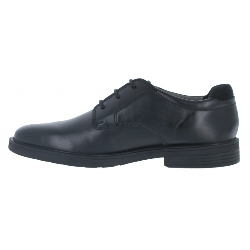 Zheeno J36LAA J School Shoes - Black Leather