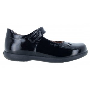 Geox Naimara G.A J16FHA School Shoes - Black Patent