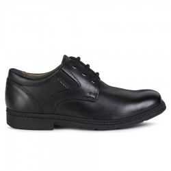 Geox Federico C J04D1C School Shoes - Black Leather