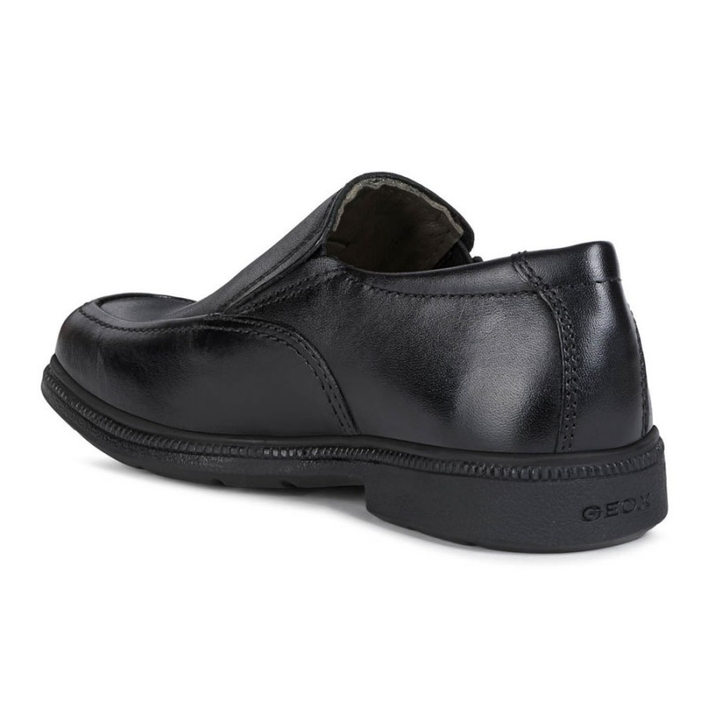 Federico D J04D1D School Shoes - Black Leather