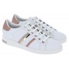 Jaysen  D351BB Trainers - White/Rose Gold Leather