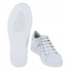Jaysen D351BB Trainers - White/Silver Leather